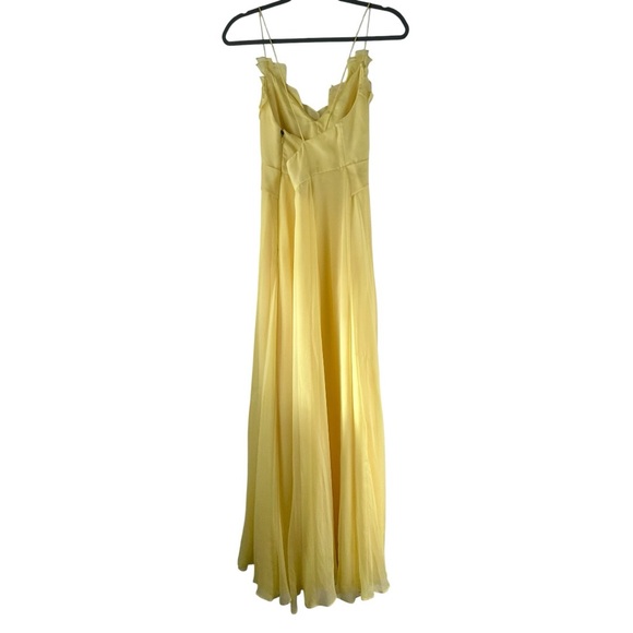 Phoebe Couture Elegant Yellow Maxi Dress Size 10 - Picture 2 of 8